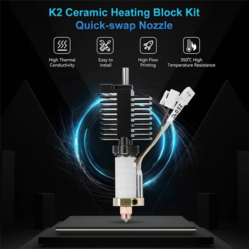Top-para Creality K2 Plus Kit Hotend de repuesto bloque calefactor extremo caliente para pieza de repuesto de impresora 3D
