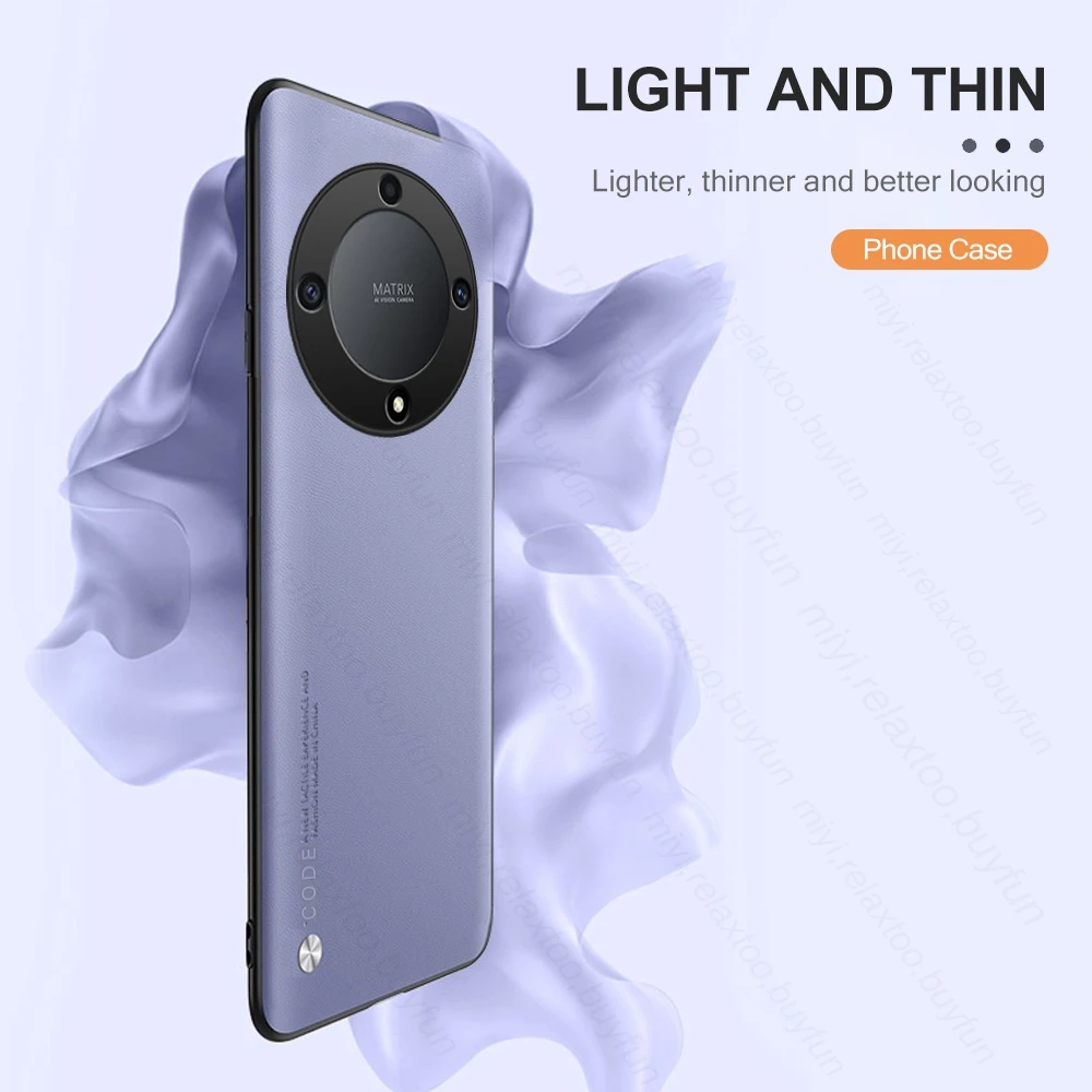 Funda trasera de piel lisa para Honor Magic5 Lite 5G, carcasa protectora de marco de TPU suave de 6,67 pulgadas - imagen 2