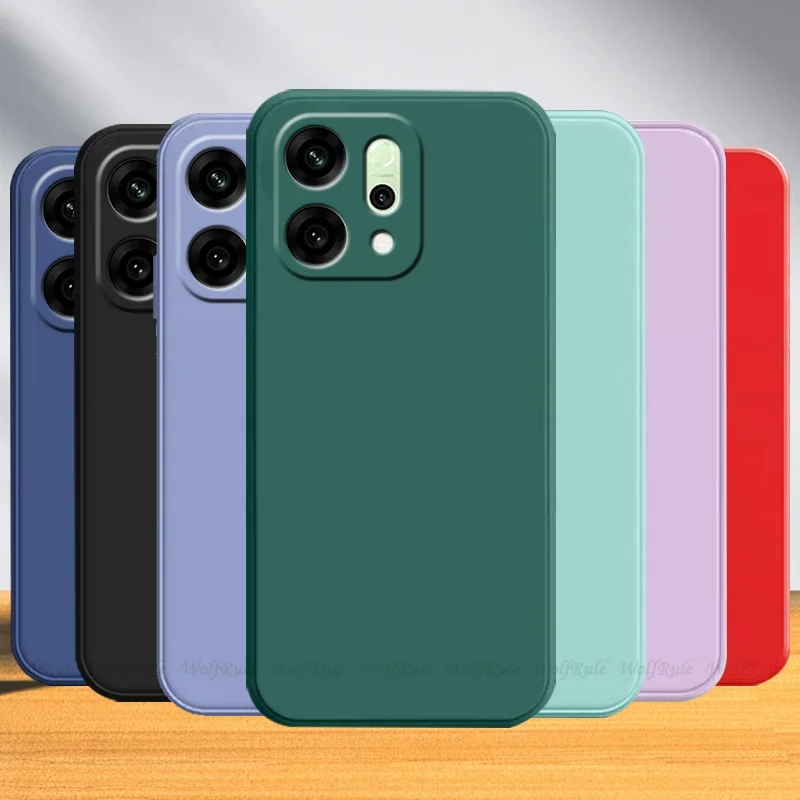 Para Reno 14 Pro funda Reno 14 Pro Capas a prueba de golpes Original silicona líquida teléfono parachoques TPU Fundas suaves OPPO Reno 14 Pro