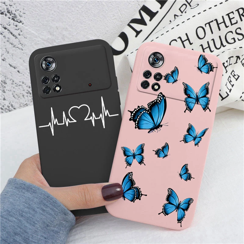 Para Poco X4 Pro 5G Poco M4 Pro funda colorida corazón suave TPU Fundas a prueba de golpes parachoques teléfono contraportada para Xiaomi Poco X4 Pro - imagen 3