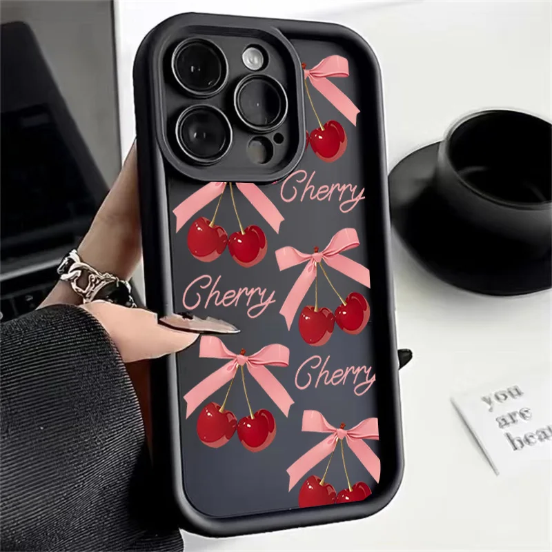 Funda Retro con estampado de lazo rojo vino para Xiaomi Redmi 15 15C 14C 13 13C 12C A5 Note 12 13 14 Pro Plus 5G 4G 10 11 11S - imagen 5
