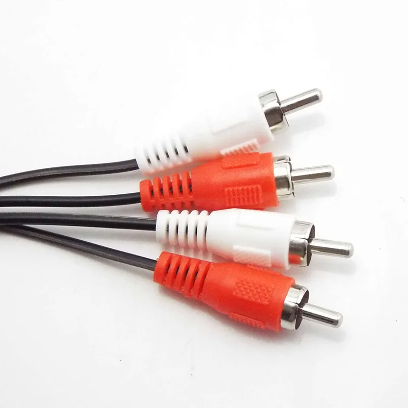 Cable Dual RCA macho a 2 RCA macho, Cable de Audio estéreo AV para DVD, TV, CD, amplificador de sonido - imagen 5