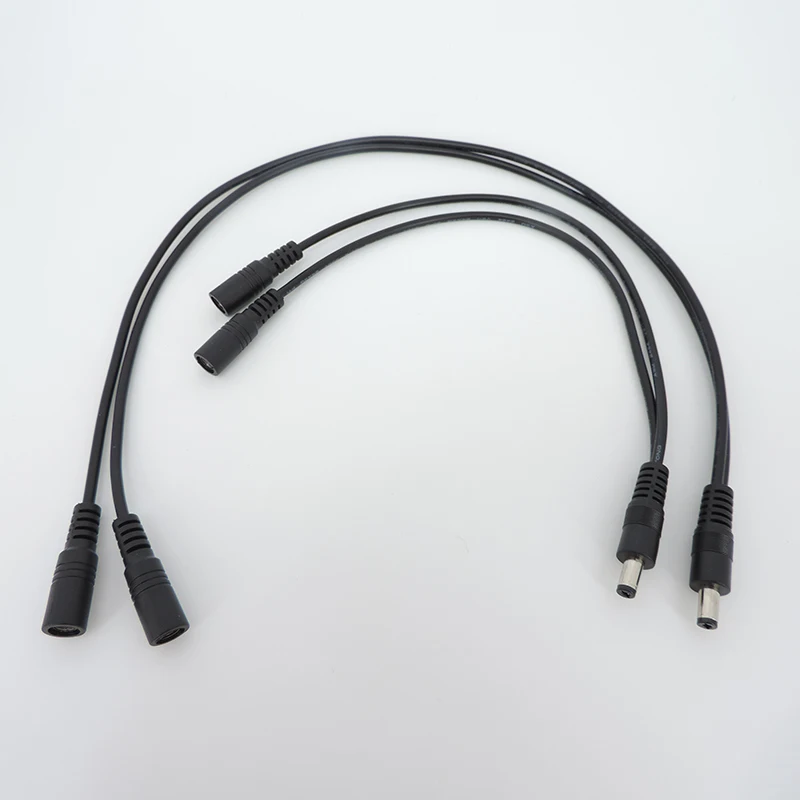 Cable divisor de fuente de alimentación DC, adaptador de 12v, 2A, 2 vías, 1 macho, 2 hembra, Conector de extensión de enchufe para CCTV, 5,5mm x 2,1mm - imagen 5