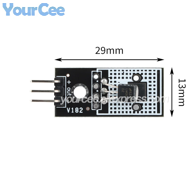 Módulo Sensor de temperatura analógico de alta presión LM35DZ, salida de señal analógica lineal DC4 ~ 30V LM35DZ/NOPB LM35DZ LM35, 10 Uds./1 ud. - imagen 4