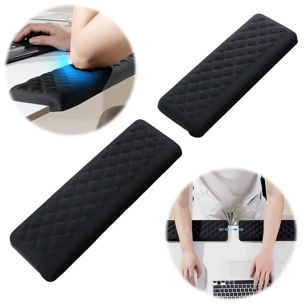 Paquete de 2 almohadas para codo de espuma viscoelástica en forma de L, cojín ergonómico para borde de escritorio, almohadilla para reposamuñecas para teclado, almohadillas para reposabrazos para juegos y oficina - imagen 4