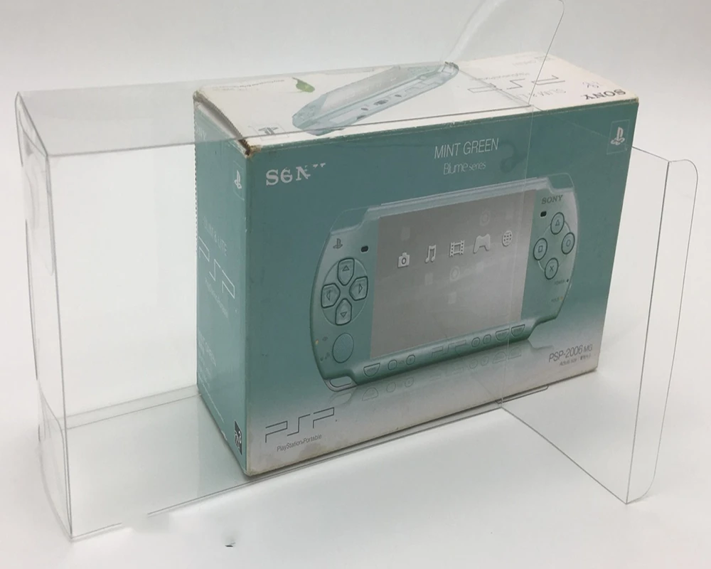 Protector de caja transparente para Sony PlayStation portátil/PSP2000, cajas de recolección, carcasa de juego de almacenamiento TEP, estuche de exposición transparente