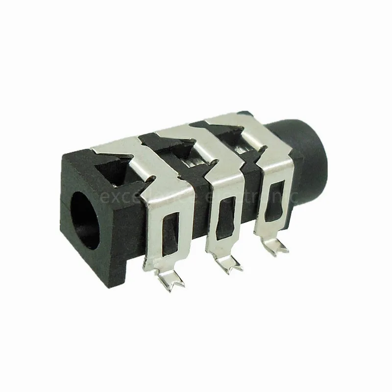 50 Uds PJ313D conector de Audio hembra de 3,5mm SMT conector de auriculares estéreo de 6 pines PJ-313D SMD 6P verde negro rojo - imagen 2