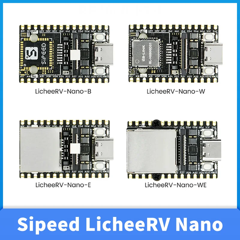 Sipeed LicheeRV Nano SG2002 WIFI6 Ethernet AI Visual RISCV 2Gbit DDR3 RISC-VC906 / ARM A53 Placa de desarrollo Linux opcional
