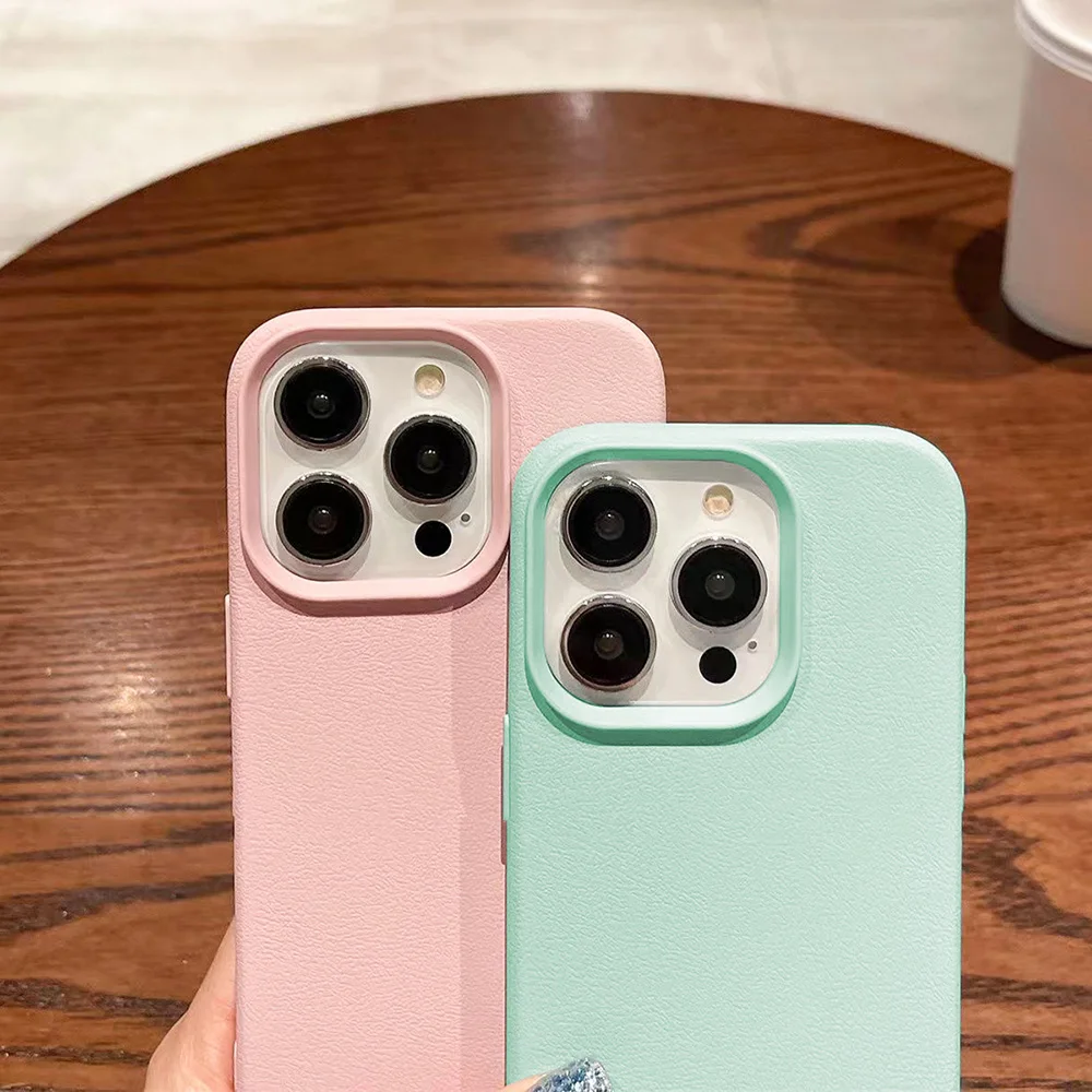 Funda de cuero para iPhone, Carcasa de TPU suave para iPhone 16 Pro, 11, 13, 12, 15 Pro Max, 14 Plus16pro, 15pro, 13pro, 16promax - imagen 4