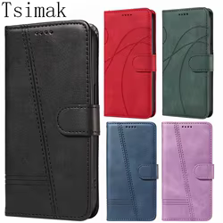 Funda Cartera Cuero Samsung Galaxy A12-A55 con Tapa Protectora