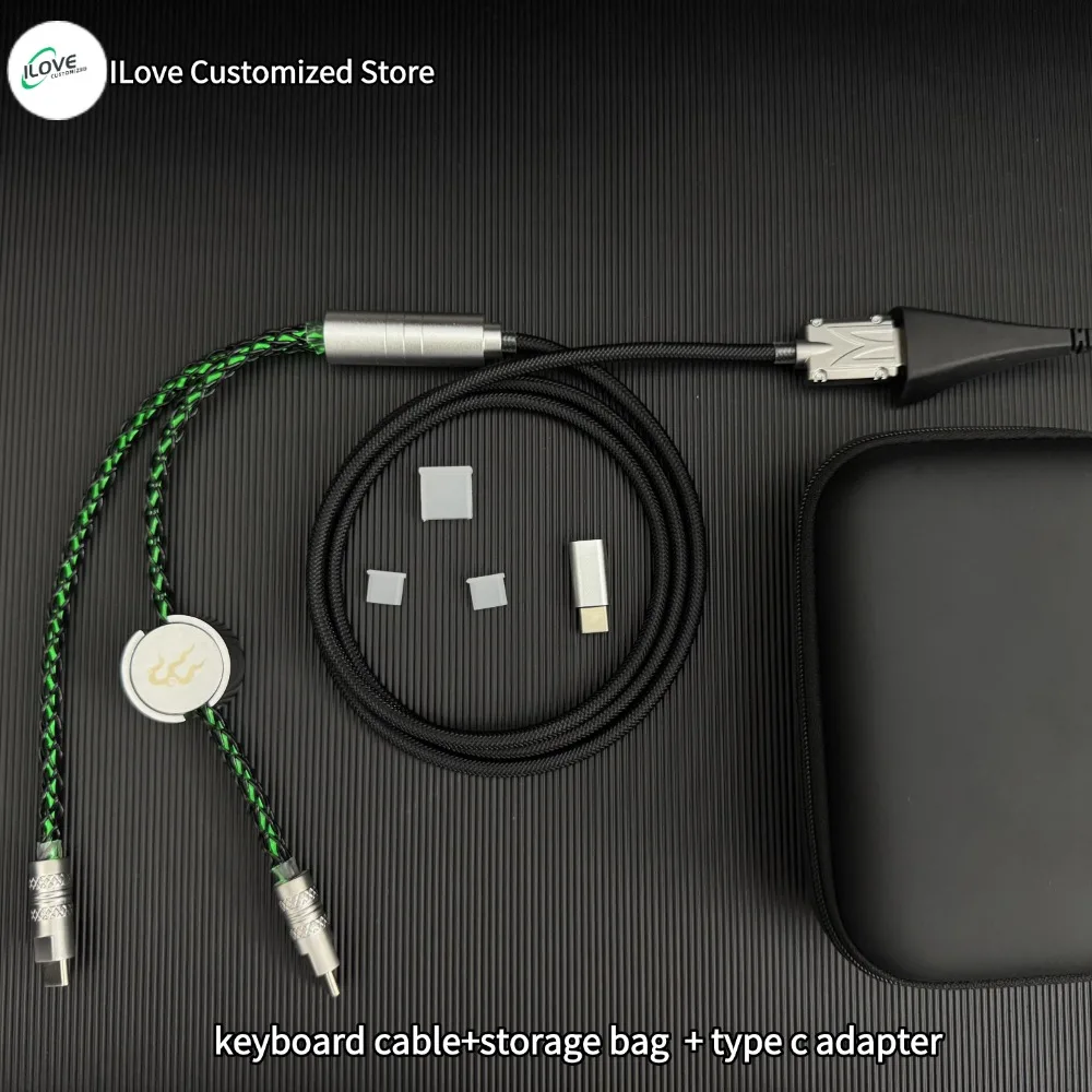 Iluminación de control magnético Admite cable de teclado de eje magnético TYPE-C dual 8k 1 a 2 cable de teclado mecánico USB - TIPO C - imagen 5