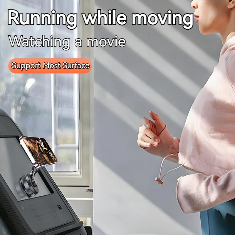 Soporte inalámbrico magnético del cargador de la succión del vacío del metal 15W 360 ° Giratorio Compatible con Smartphones, para Car Gym Bathroom Mirro - imagen 5