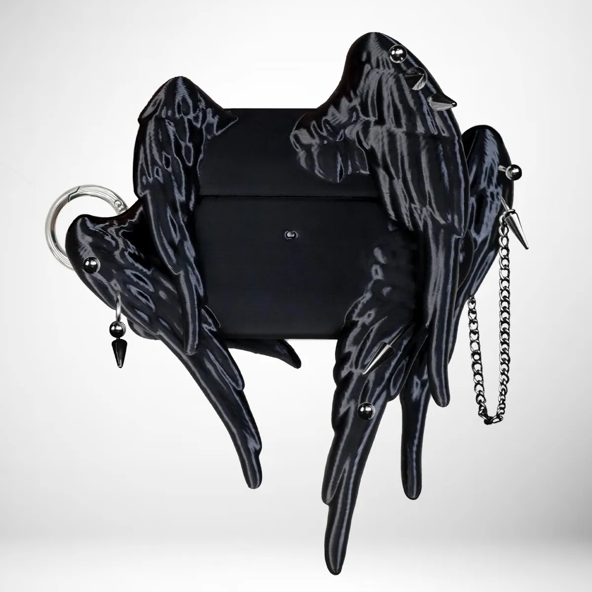 Funda Original para auriculares con alas de Ángel de seis alas, decoración con remaches, funda protectora personalizada para Airpodspro1/2/AirPods4 Y2k, accesorio - imagen 5