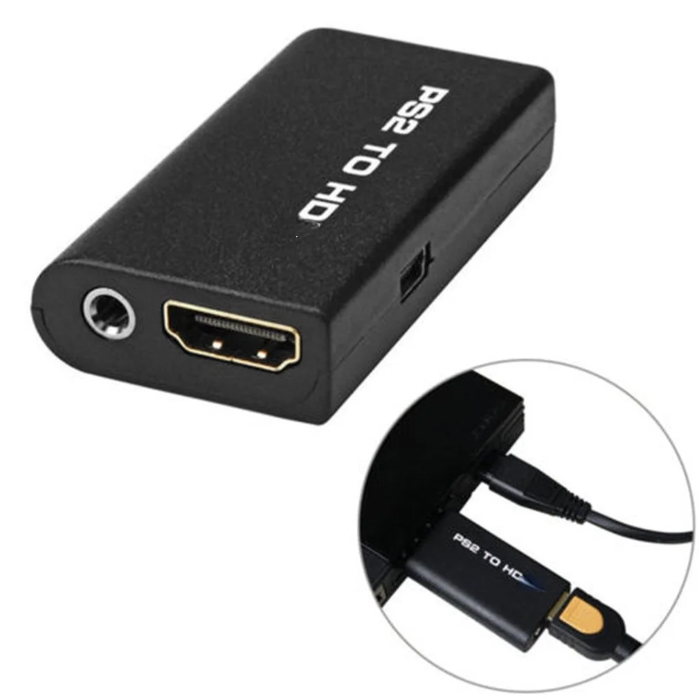 Adaptador 1080P Compatible con PS2 a HDMI, Compatible con ordenador portátil/de escritorio, HDTV, Monitor, convertidor de pantalla, con conector de 3,5mm - imagen 5