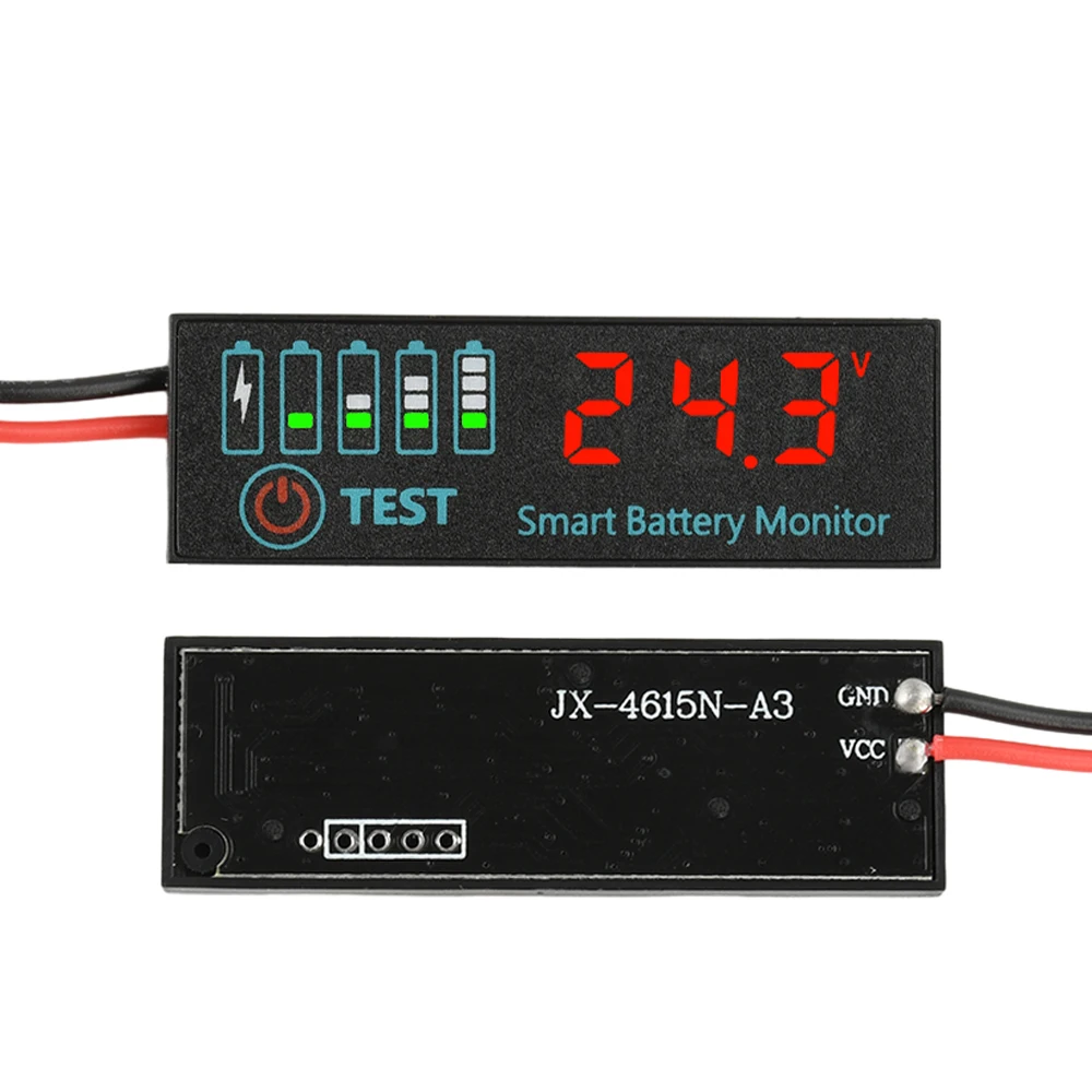 Indicador de capacidad de batería de litio DC7 ~ 55V, pantalla Digital LED, probador de batería, voltímetro, indicador de carga, Monitor de batería inteligente - imagen 5