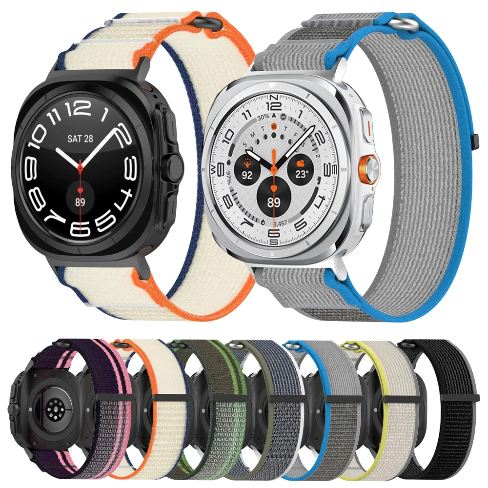 Correa de nailon para Samsung Galaxy Watch Ultra Band, pulsera ajustable de 47mm, accesorios de SM-L705