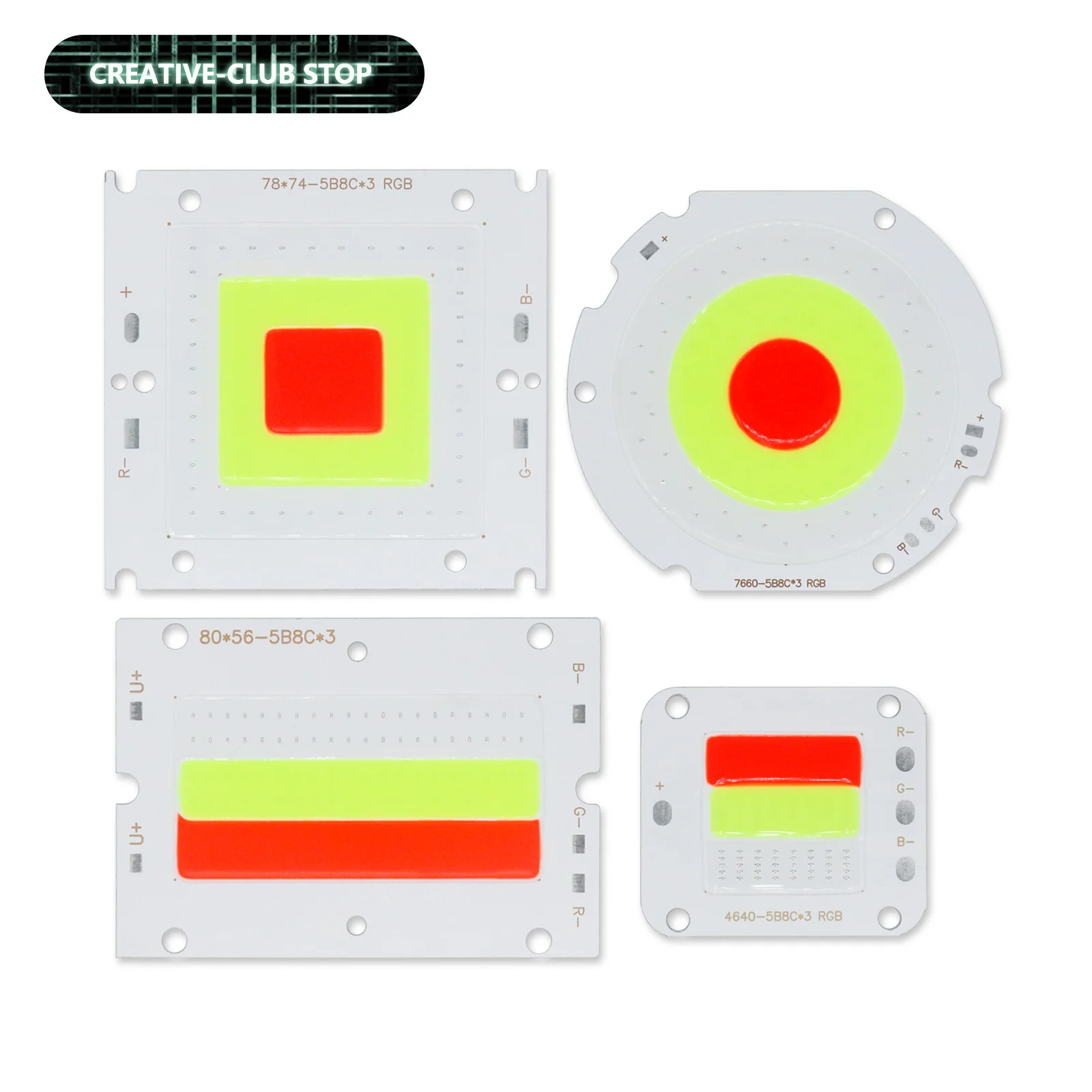 RGB tres colores gradiente COB 50W tablero de luz LED de aluminio DC24-25V 600mA para foco diodo LED módulo fuente de lámpara de reflector - imagen 2