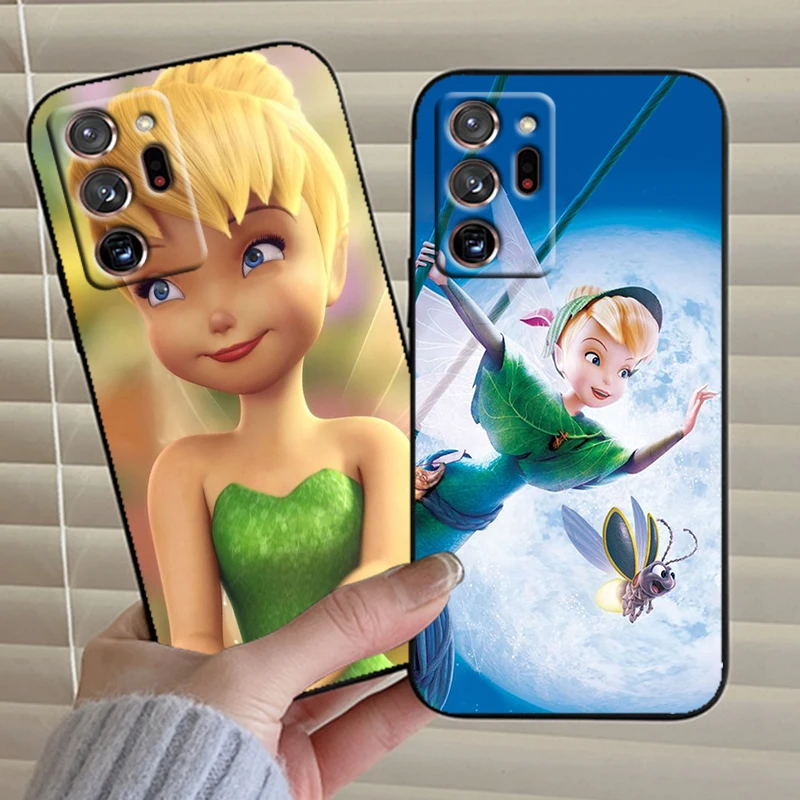 Tinker Bell Disney Design para Samsung Note 20, 10 Ultra Plus, A31, A14, A12, A70, A34, A25, A04, A05, A15, A24, 5G, funda negra de TPU - imagen 2