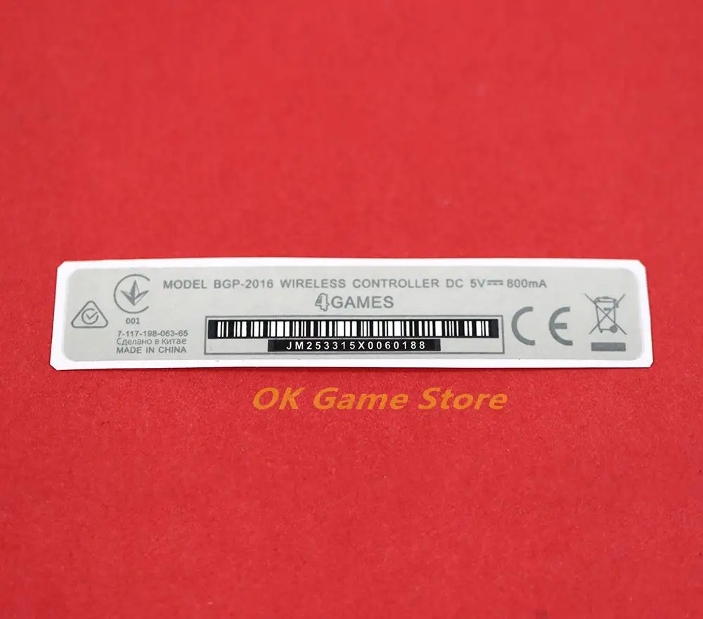 Lote de 1 unidad de pegatina de etiqueta trasera de carcasa de repuesto para PS4, etiqueta trasera para piezas de reparación de controlador PS4 - imagen 2