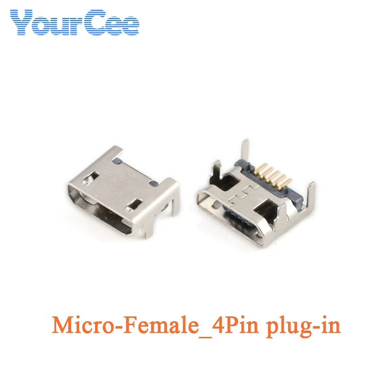 Conector Micro USB de 5 pines, enchufe hembra, puerto USB tipo B, 21 modelos, conector DIP SMD para conector de teléfono, 10 Uds. - imagen 3
