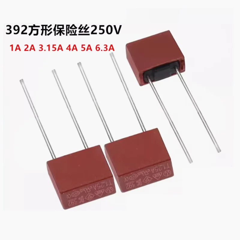 【30-5PCS】392 Fusible cuadrado T500mA T1A T0.2A T0.25A T0.315A T0.63A T1.25A T1.5A T1.6A T2A T2.5A T3.15A T4A T5A T6.3A T10A T20A 250V