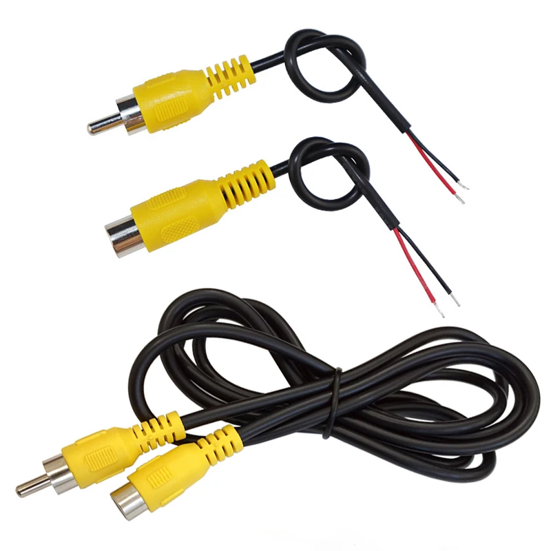 1/2/5 Uds conector RCA macho a hembra adaptador de Cable de extensión de Audio y vídeo, conector RCA macho/hembra de 2 pines Cable AV Cable de reparación DIY