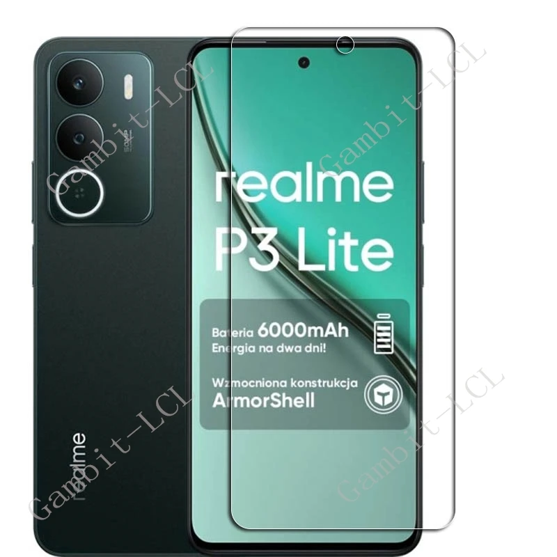 1/3 Uds 9H HD vidrio templado para Realme P3 Lite en RealmeP3Lite RealmeP3 P3Lite 4G 5G RMX5300 película protectora de pantalla - imagen 2