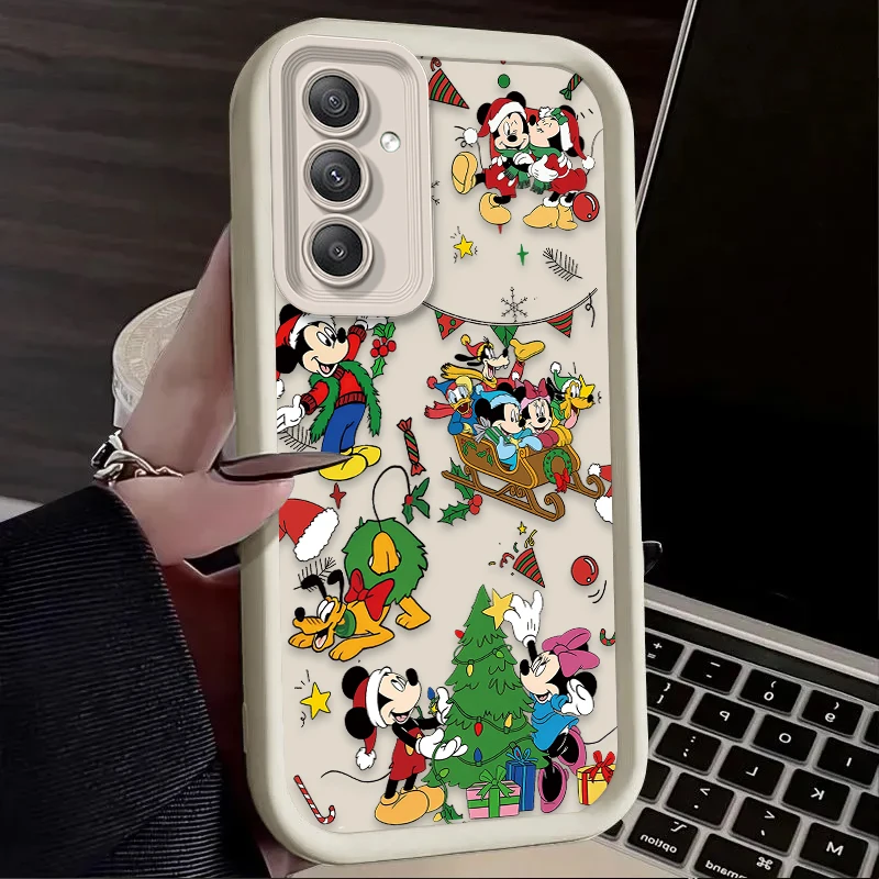 Funda navideña de Mickey Minnie de Disney para Samsung Galaxy A54 A05S A05 A34 A24 A14 A53 A33 A23 A13 A52 A52S A32 A22 A12 A71 A51 A31 - imagen 4