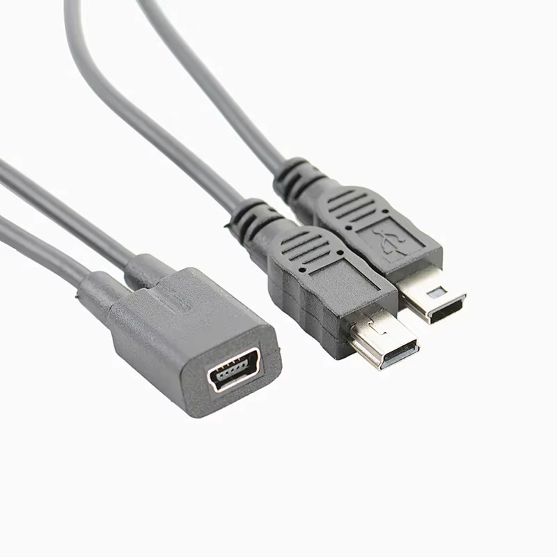 Divisor Mini USB 5 pines a Doble USB – Cable OTG Macho Hembra