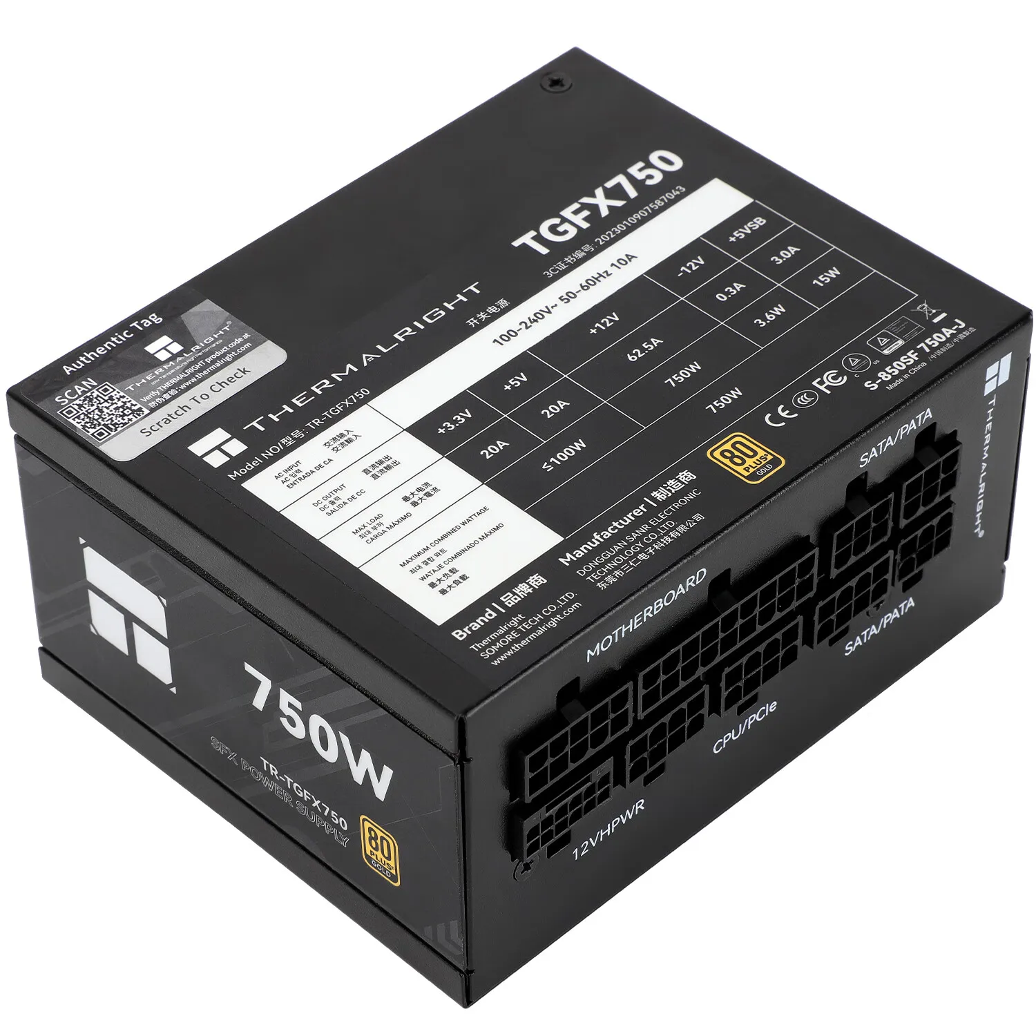 Thermalright-TR-TGFX750 SFX gold medal, módulo completo, caja de ordenador, fuente de alimentación, compatible con ATX3.0 /pcie5.0 (850 /750W) - imagen 3