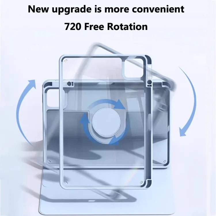 Teclado con panel táctil para Redmi Pad 2 11 “2025 Wi-Fi para Xiaomi Redmi Pad 2 Funda 11 pulgadas 360 °   Caja magnética acrílica transparente con rotación - imagen 4