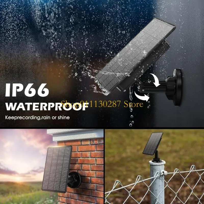 Panel solar J1HC para cámaras aire libre con cable alimentación 3 metros 4000mAh 6V 3.5x1.35 mm - imagen 2