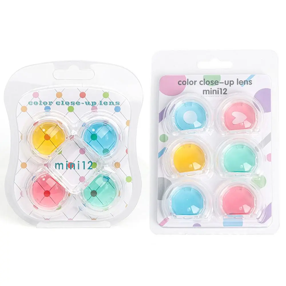 Juego de filtros para cámara instantánea Fujifilm Instax Mini 12, lente de filtro colorida de primer plano, accesorios fotográficos, 4/6 Uds.
