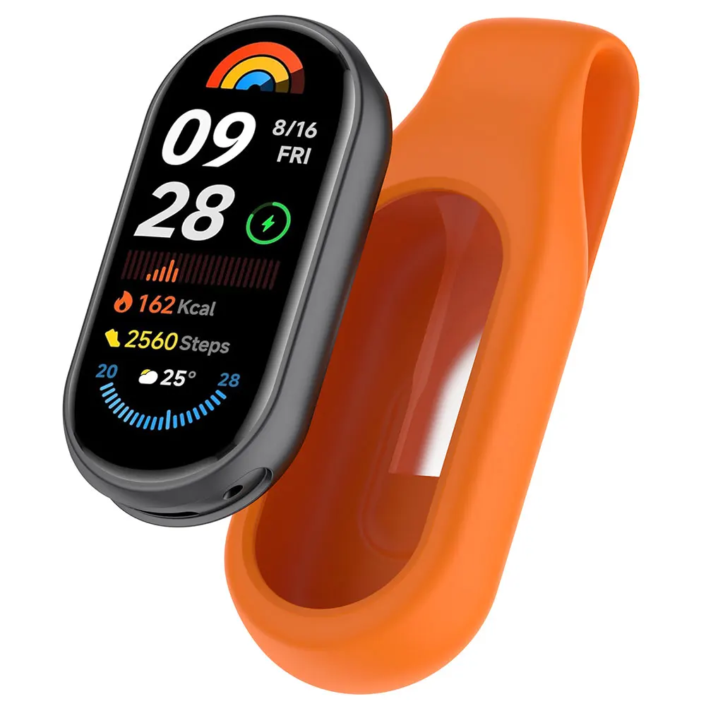 Funda de silicona TPU para Xiaomi Mi Band 10 9 8, funda con soporte de hebilla con Clip de acero, Mi Band 9 8 Mi Band10, accesorios inteligentes, parachoques - imagen 3