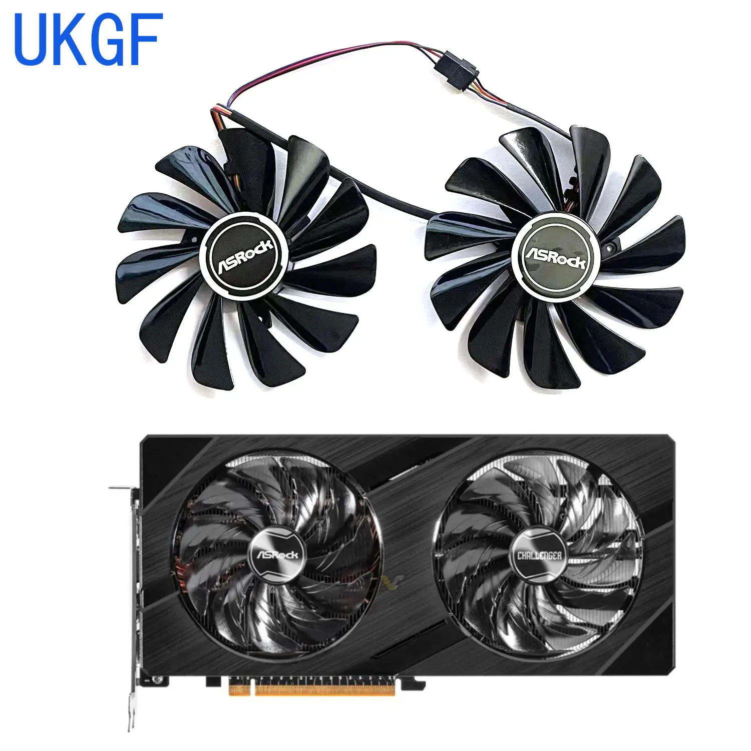 95MM 4PIN CF1010U12S ventilador GPU de repuesto DIY para tarjeta gráfica ASROCK Arc A750 A580 Challenger OC