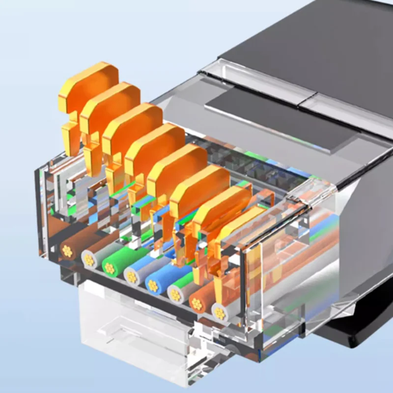 Left Angle to Right-Angle RJ45 Patch Cord Double Shield Cat6 UTP Gigabit High Flexible Profinet servo Ethernet Cable - imagen 4