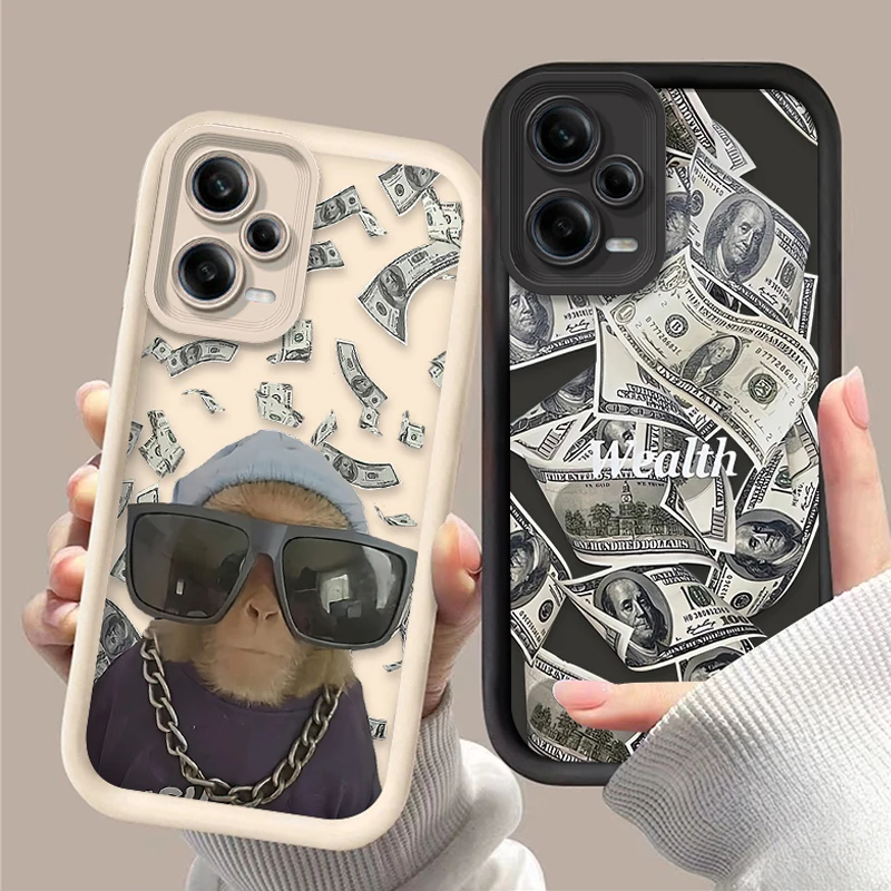 Gafas de sol mono billete caso para Xiaomi Redmi Note 12 13 14 11 Pro Plus 5G 12S 11S 10S 10 9 Redmi 14C 13C 12C 12 4G A3 A3X