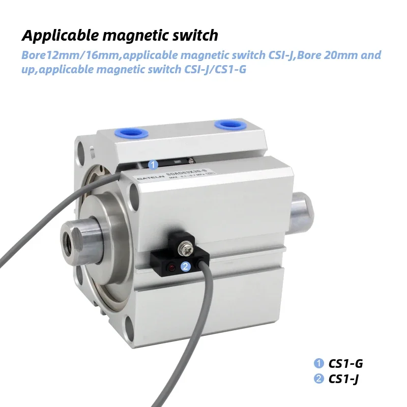 SDAD16 Cilindro compacto de doble varilla SDAD16X15 SDAD16X25-B SDAD16X20 Componentes neumáticos - imagen 5