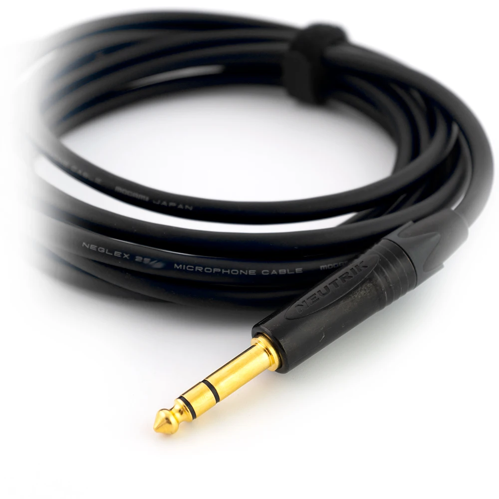 ◆ Hecho a mano Mogami 2534 Neutrik enchufe 6,35mm macho a 6,35mm Cable de Audio TRS1/4 "Cable equilibrado tarjeta de sonido Monitor Cable de altavoz - imagen 5