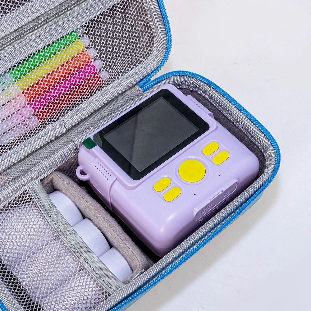 Estuche para cámara para niños, soporte de almacenamiento para cámara con película EVA, bolsa organizadora a prueba de golpes, bolsa de almacenamiento portátil para accesorios de cámara - imagen 5