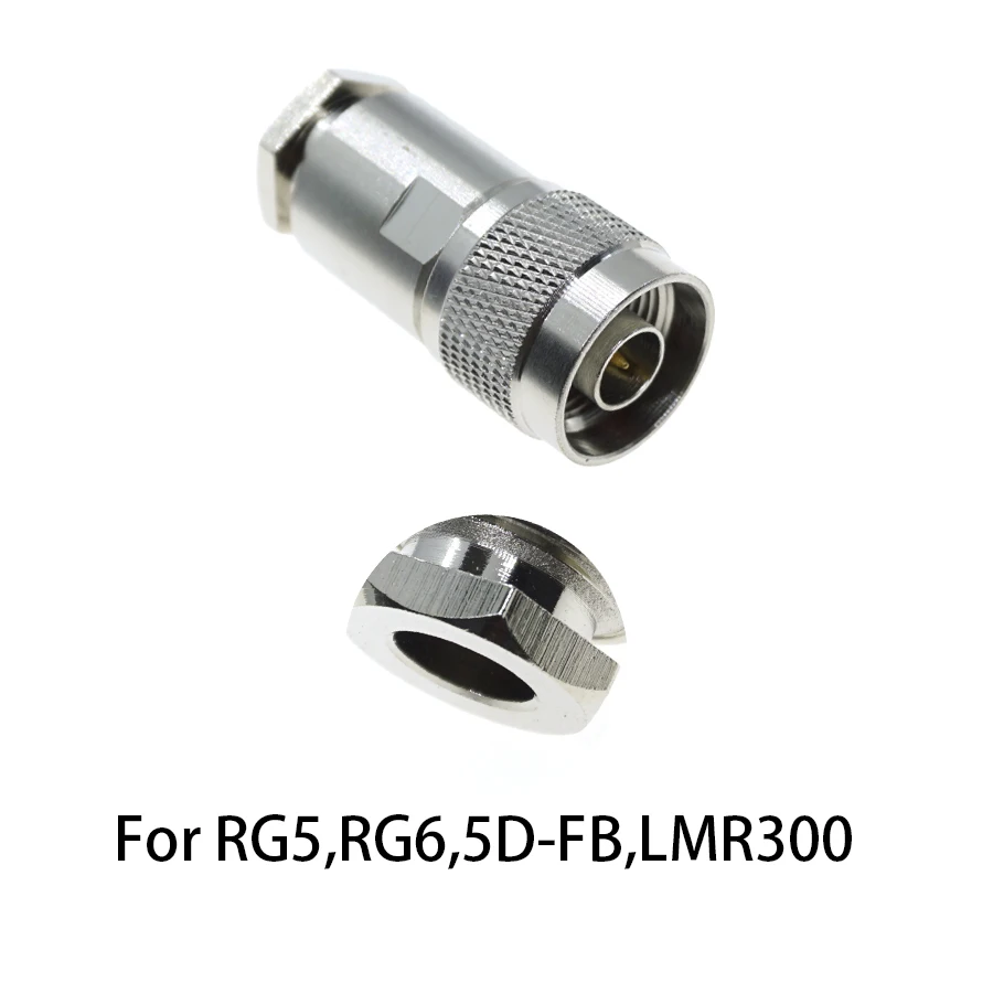 1 abrazadera macho hembra N RG8, LMR400 RG5,RG6,LMR240, RG8X,RG58, RG400, RG142, 10D-FB,LMR500, conector Coaxial RF, Cable Coaxial - imagen 4