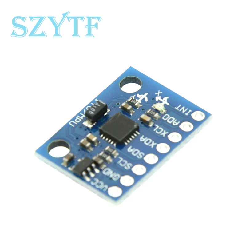 Sensores giroscópicos analógicos I2C GY-521 MPU6050 de 3 ejes, módulo acelerómetro de 3 ejes para Arduino con pines, 3-5V DC - imagen 2