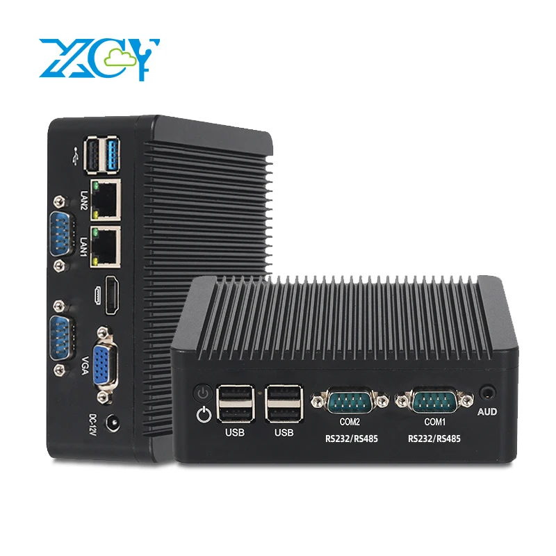 Mini PC Industrial sin ventilador Pentium J2900 4x puertos serie RS232 RS485 2x Gigabit Ethernet Mini PCIe WiFi 4G LTE SIM Windows Linux
