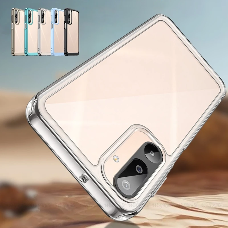 Para Samsung M16 funda Samsung Galaxy M16 Capas nuevo teléfono a prueba de golpes parachoques trasero Color transparente transparente Samsung M16 M 16