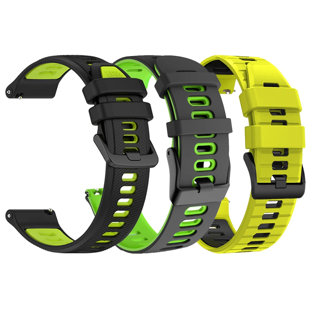 Correa de silicona de 20mm y 22mm para Garmin Forerunner 570 47mm 42mm 265 255 Music Vivoactive6 pulsera suave Venu3 2 Sq banda de repuesto