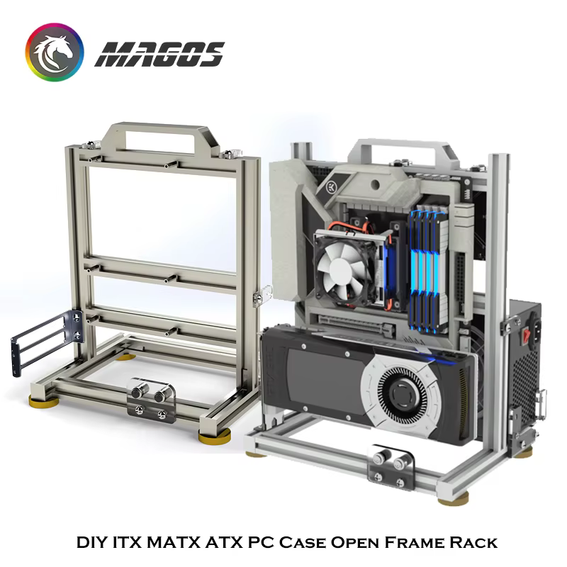 Gabinete Gaming Abierto Aluminio ITX/MATX – Refrigeración Óptima - imagen 4