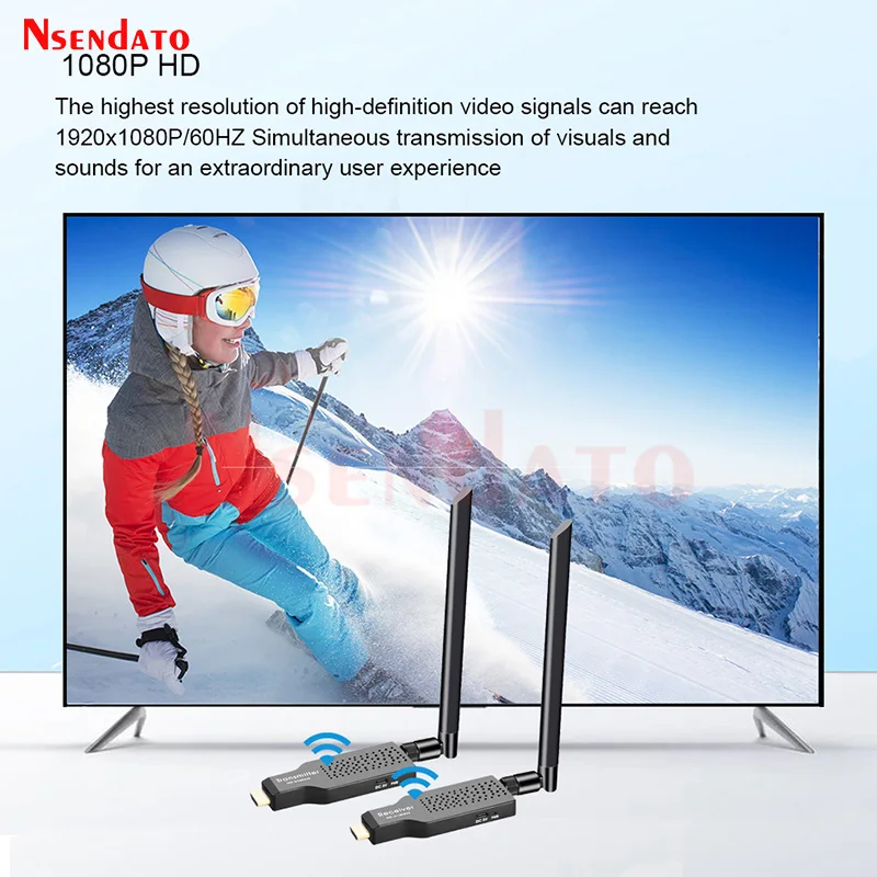 Extensor inalámbrico HDMI de 1080P, transmisor y receptor de vídeo HDMI, pantalla inalámbrica de 50m, dongle de TV para cámara PS4, PC a TV - imagen 2