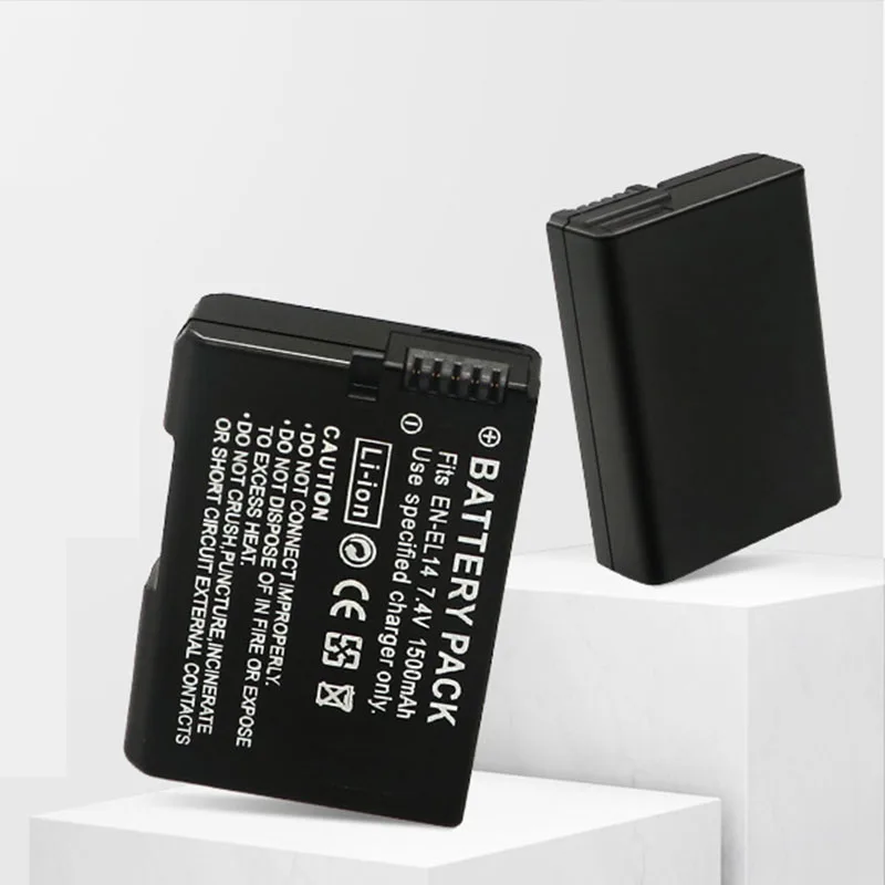 Batería de iones de litio EN-EL14, batería recargable de EN-EL14A de 1500mAh para cámara Nikon D3100 D3300 D3500 D5600 D5200 P7000 P7100 P7800 - imagen 4