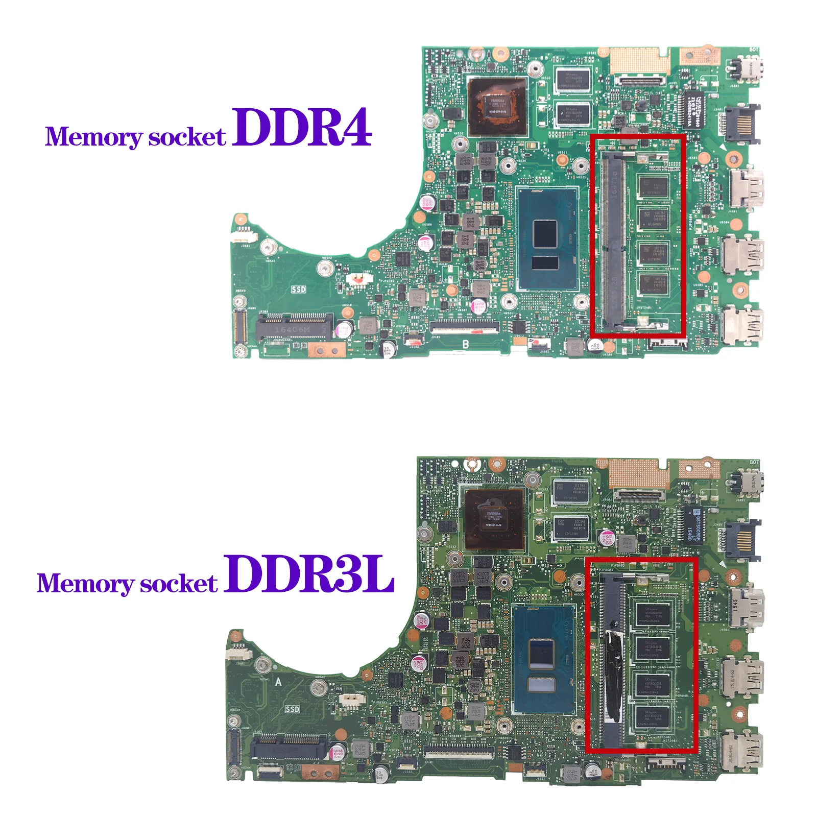 Placa base K401UB K401UQ K401UQK A401U V401U K401U A400U para placa base de ordenador portátil ASUS i3 i5 i7 6th/7th 4GB/8GB-RAM GT940M - imagen 3