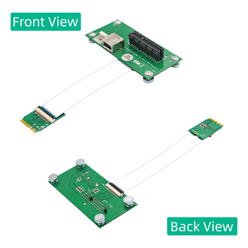 Nueva tarjeta elevadora USB 2,0 NGFF M.2 Key A/E a PCI Express X4 almohadilla magnética de alimentación de 4 pines instalación Vertical con Cable de extensión FPC